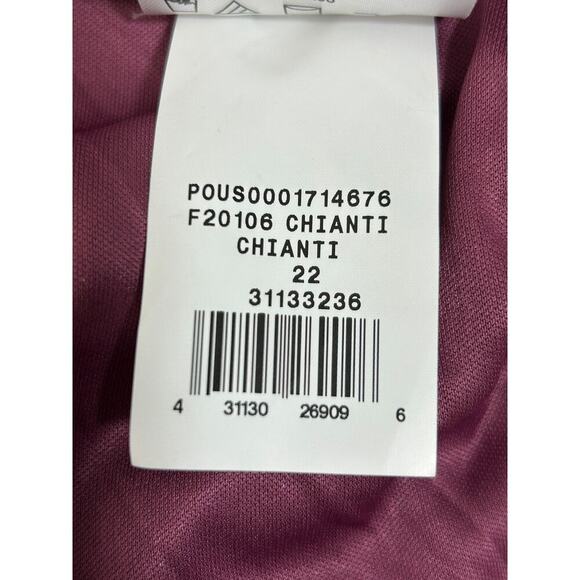 Davids Bridal Dress Size 22 Chianti Long Pleated Off the Shoulder Stretch Crepe - Picture 7 of 11